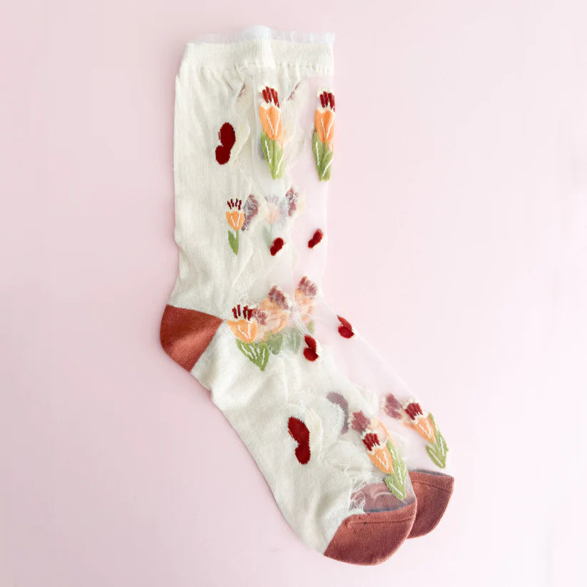 Leo + Lee Glass Socks-Woodland Garden