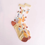 Leo + Lee Glass Socks-Woodland Bunny
