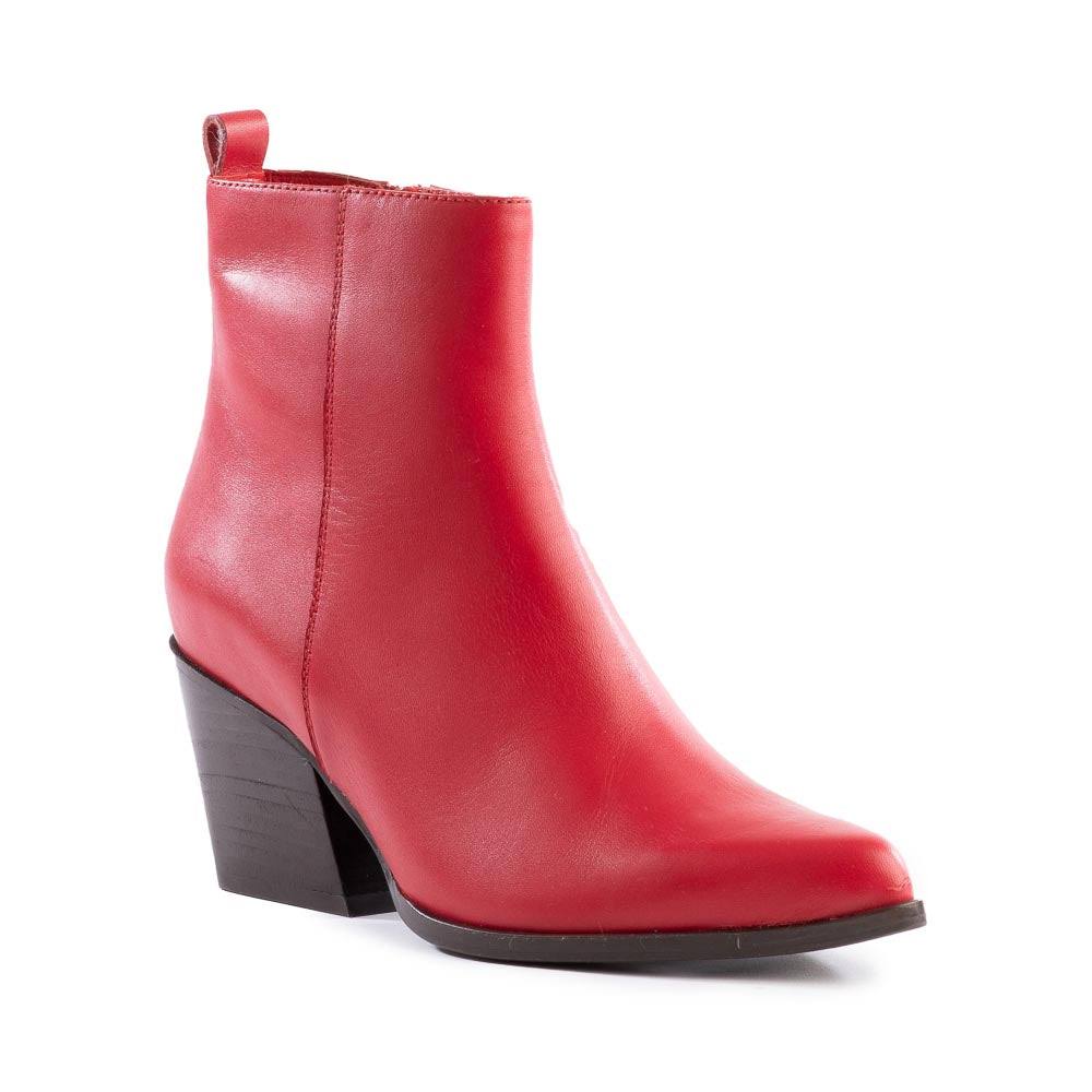 Aboard Leather Bootie - Red