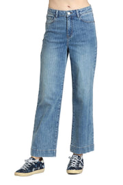 APNY Glimmer Pin Stripe Jeans-River Indigo