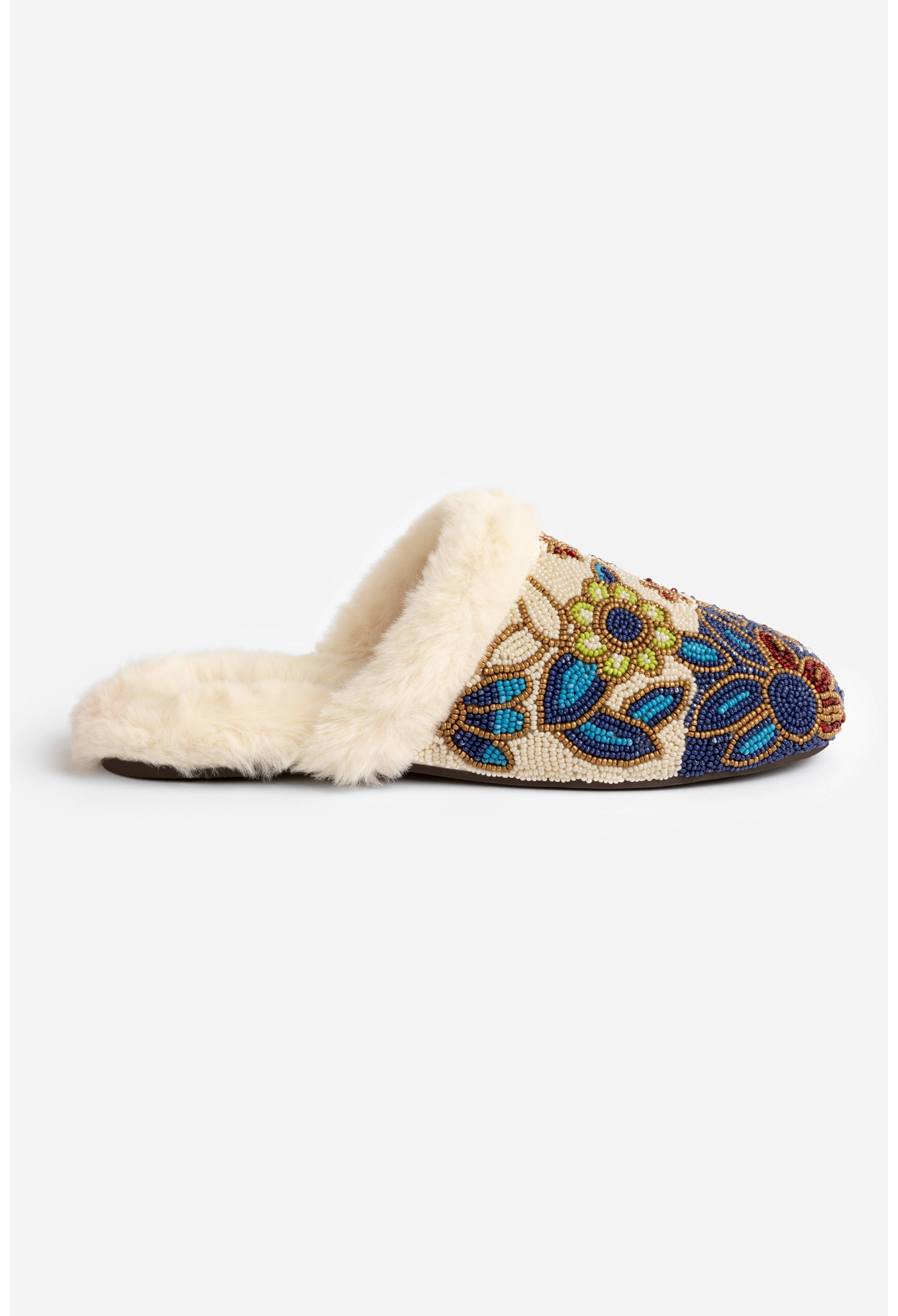 Johnny Was Bloom Beaded Mule Slipper