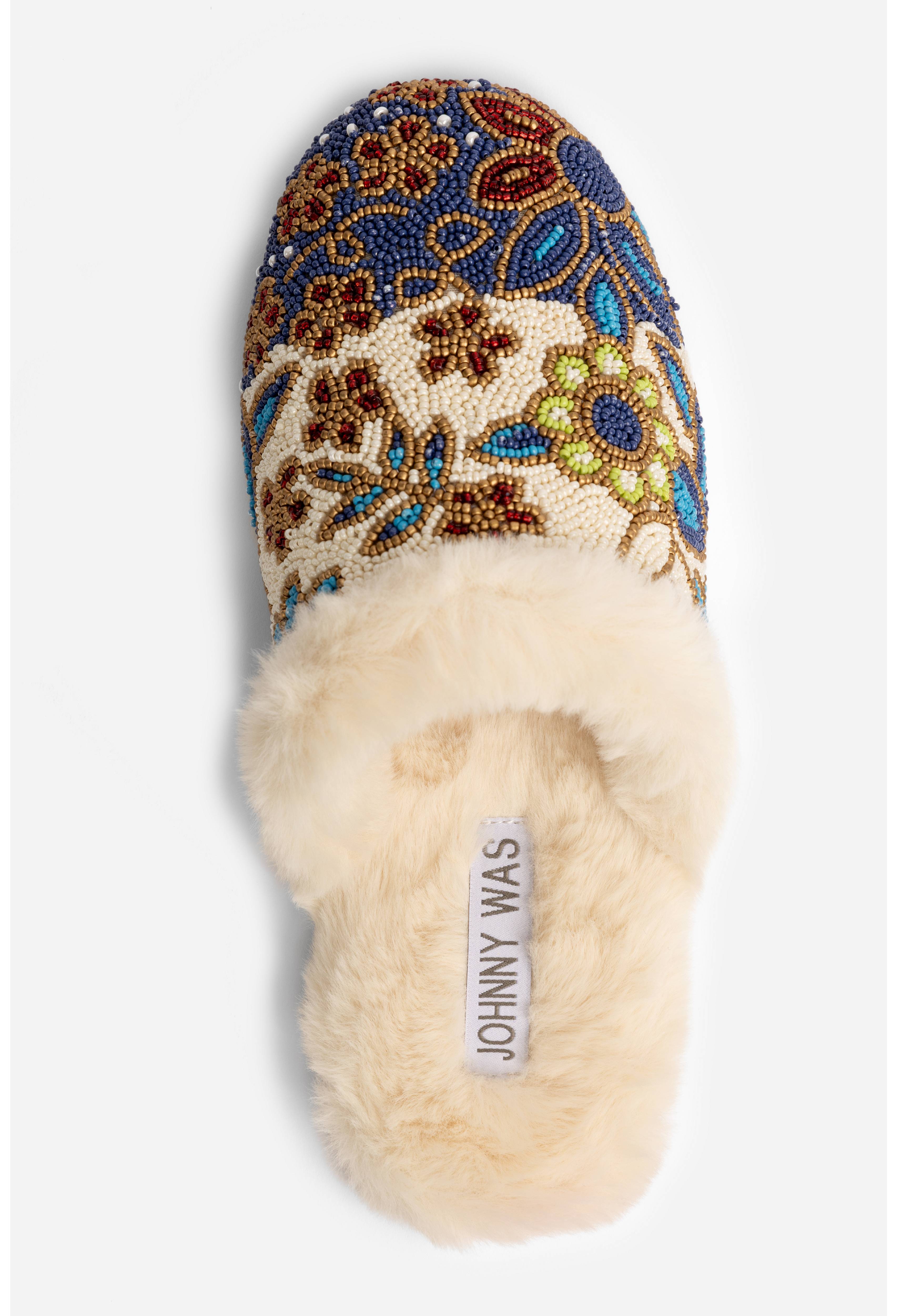 Johnny Was Bloom Beaded Mule Slipper