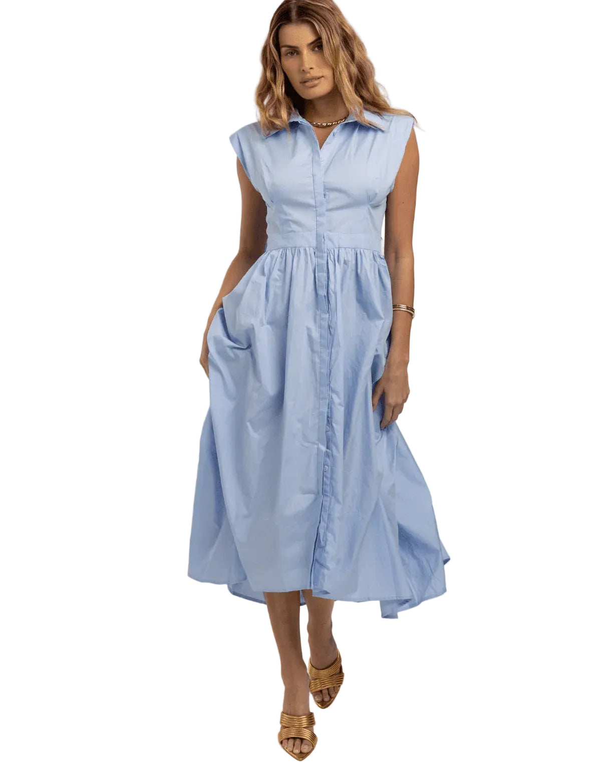 Cecelia New York Justine Sleeveless Dress -Blue