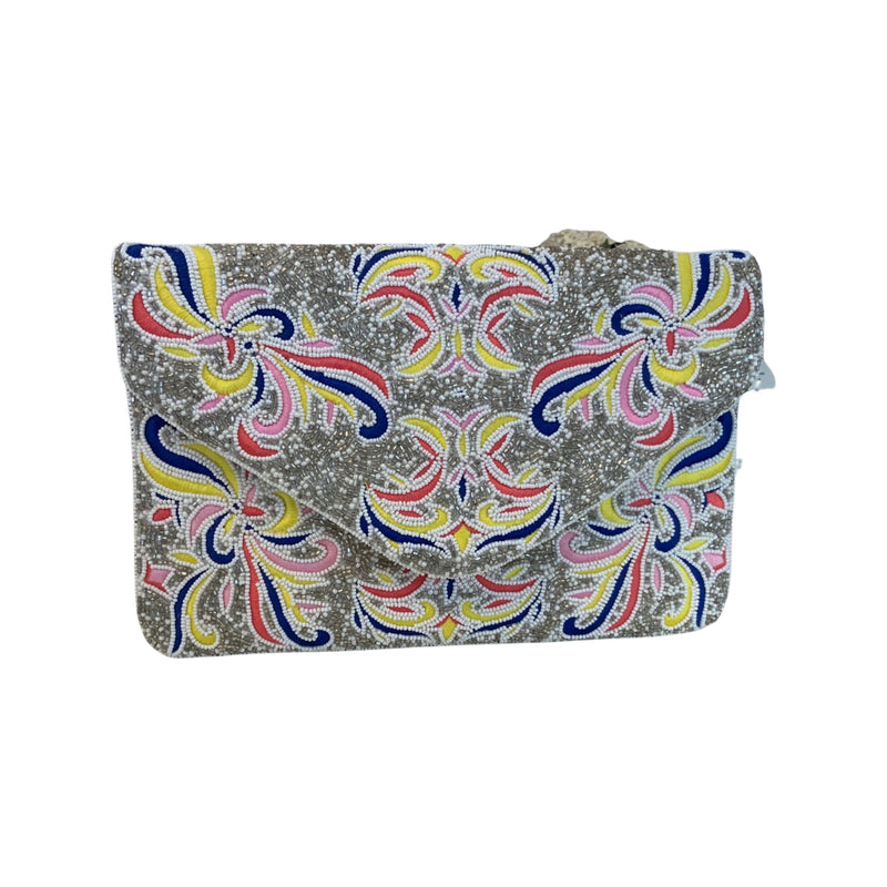 Multi Pattern Clutch Silver