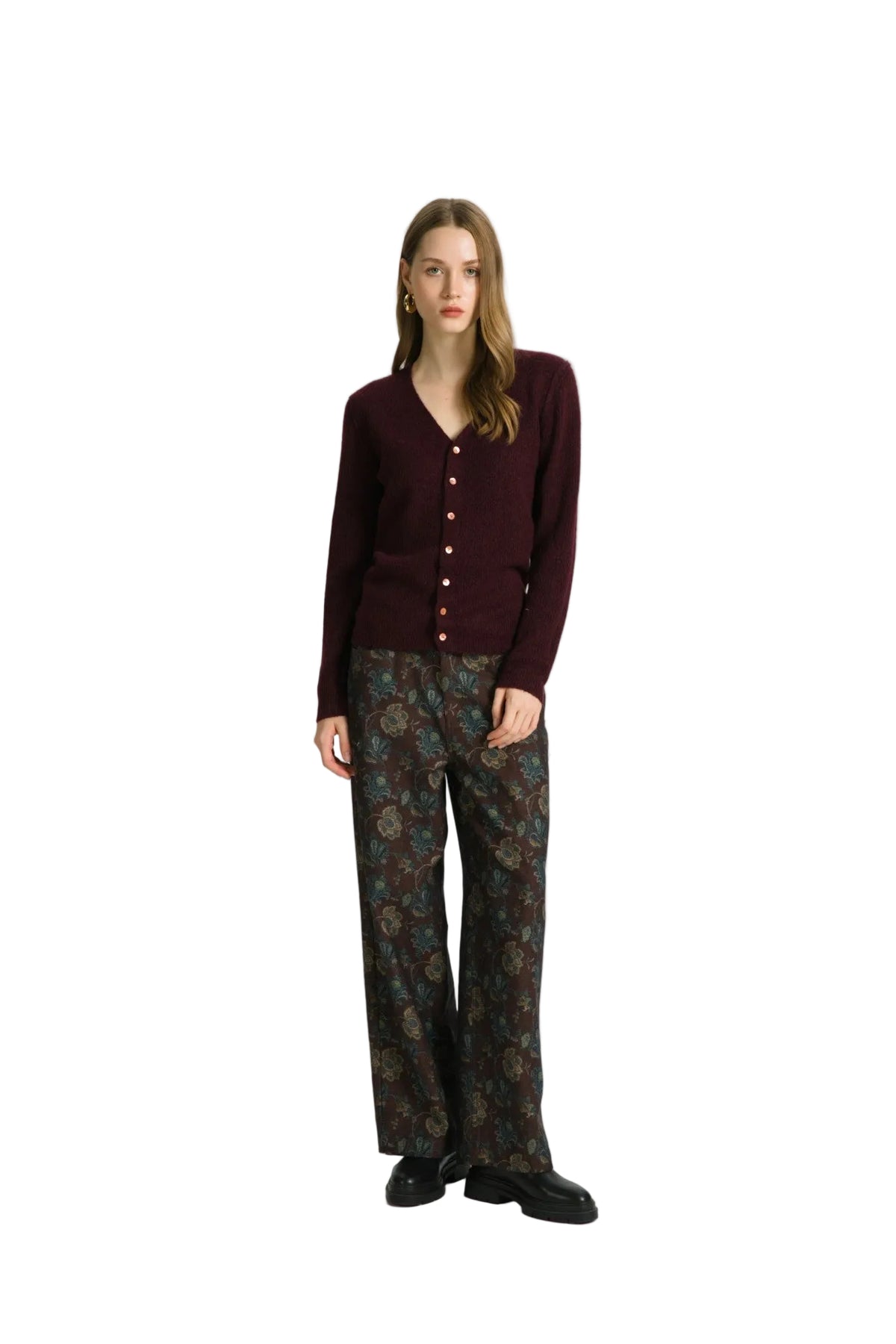 The Korner Ulla Printed Jean-Brown