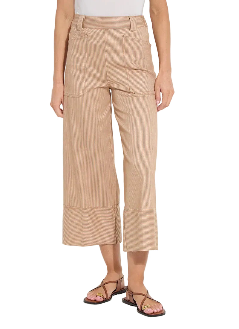 Lysse Analia Wide Leg Denim Pant -Cinnamon Sheen Line