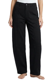 APNY Barrel Leg Ponte Pant- Black