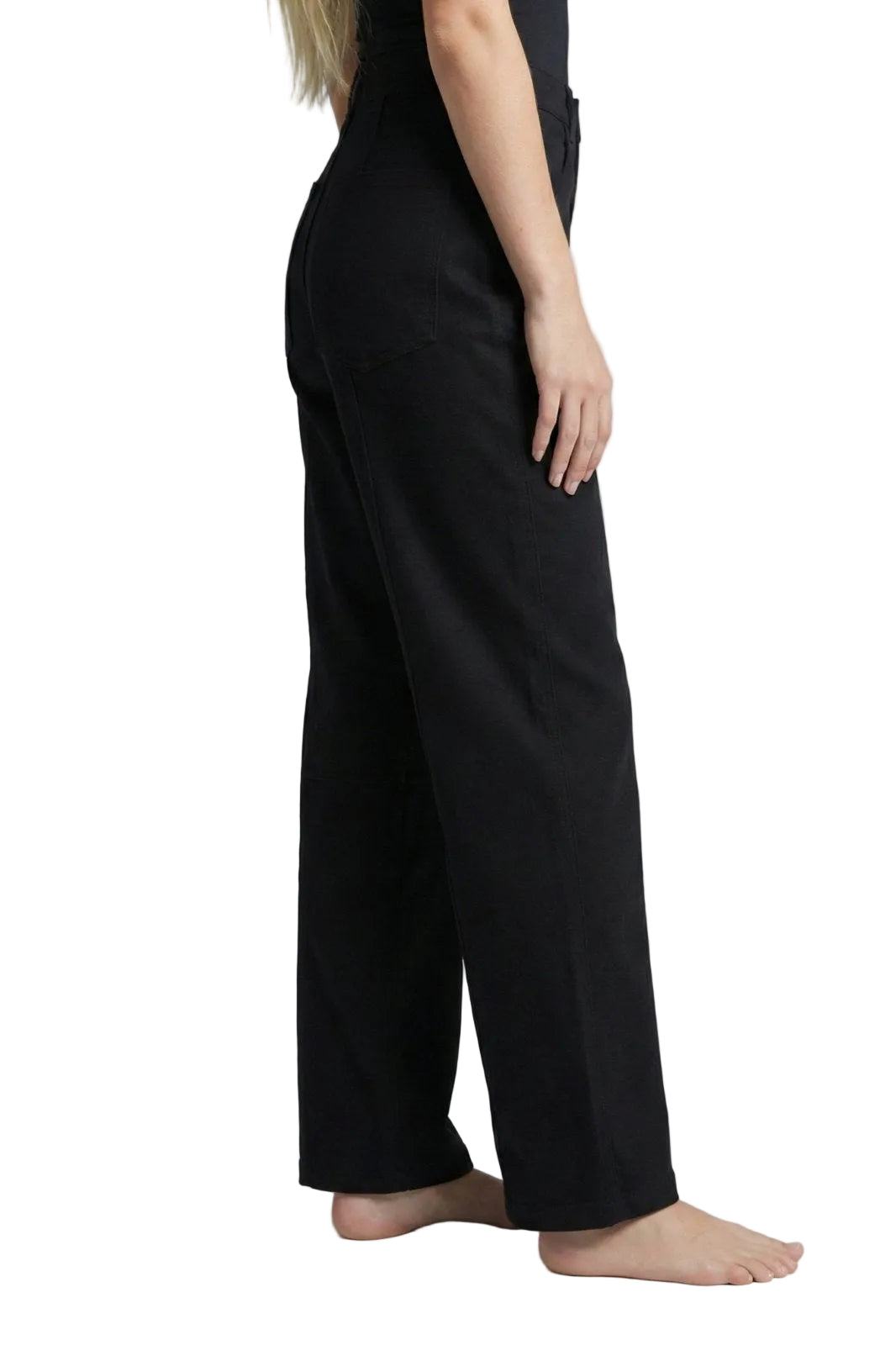 APNY Barrel Leg Ponte Pant- Black