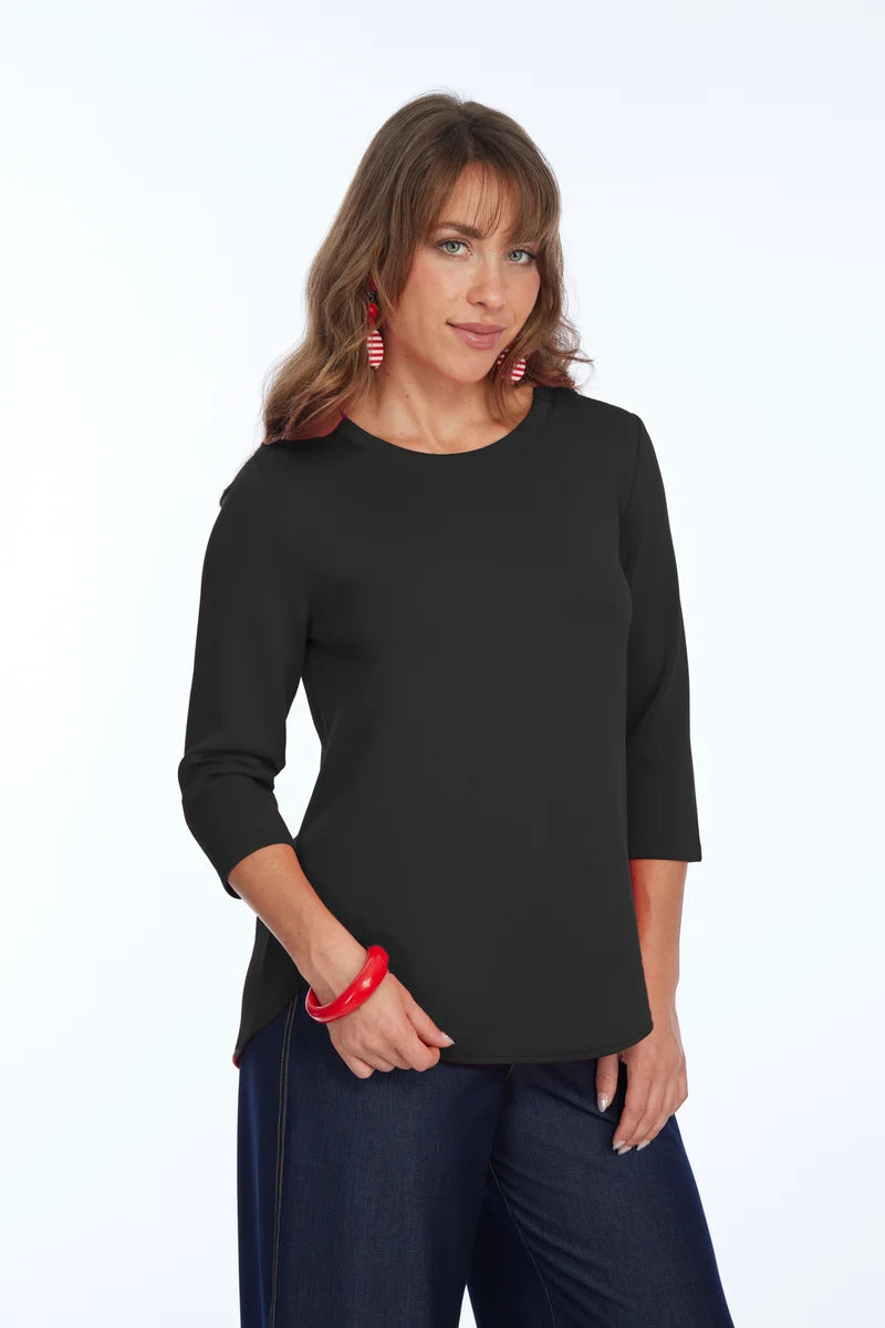 Lior Paris Zofi Top w/ 3/4 Sleeve -Black
