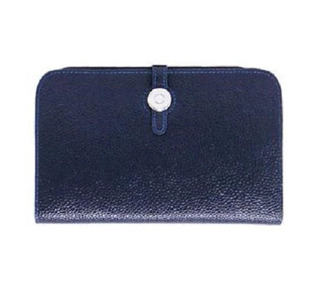 BC Bags Genuine Leather Wallet #1014 -Navy