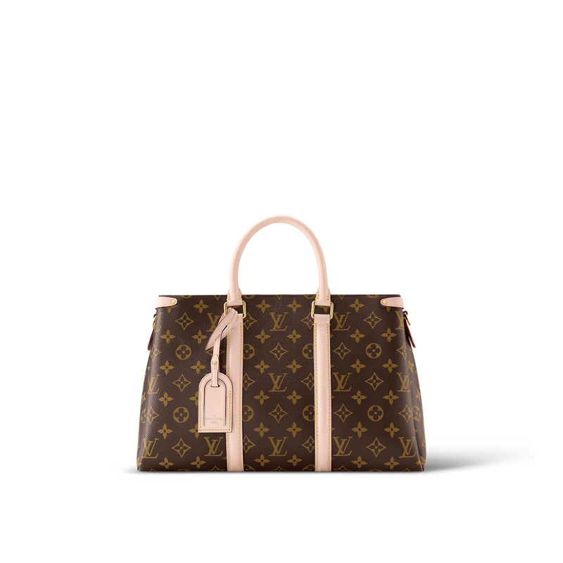 LOUIS VUITTON Soufflot MM Monogram Canvas Shoulder Bag Brown